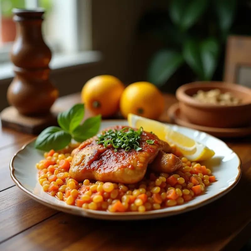 Tajine de Pollo con Cítricos y Olivas: Receta Marroquí en Olla Lenta con Aroma Exótico