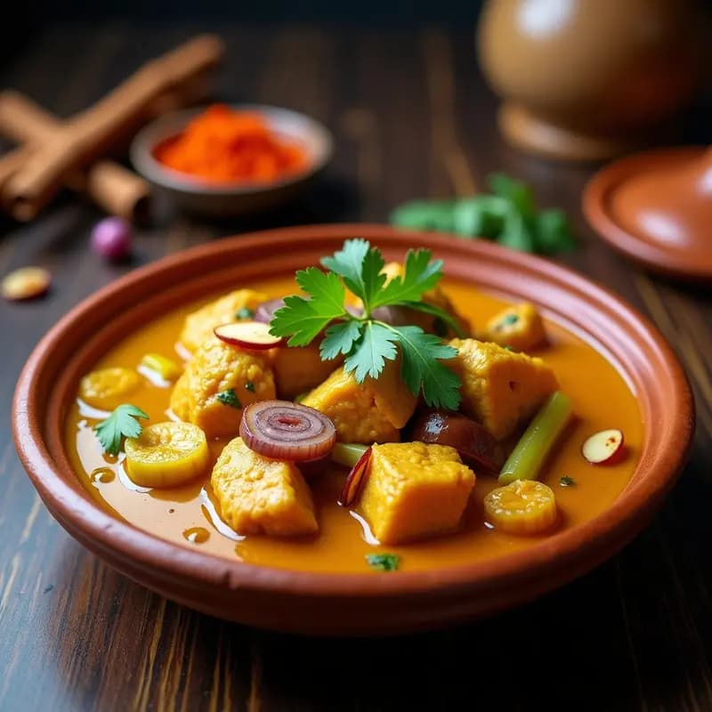 Tajín de Pollo con Cúrcuma y Almendras: Receta Iraní Keto con Toque Dorado