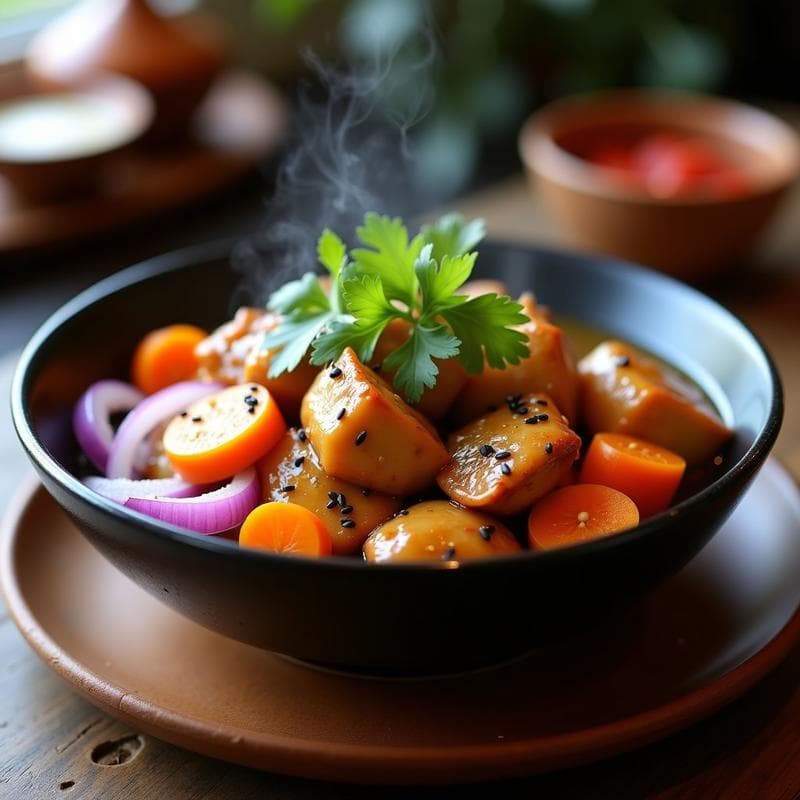 Tajín de Pollo al Miso y Yuzu: Receta Fusion Japonesa en Olla Express con Toque Citrico