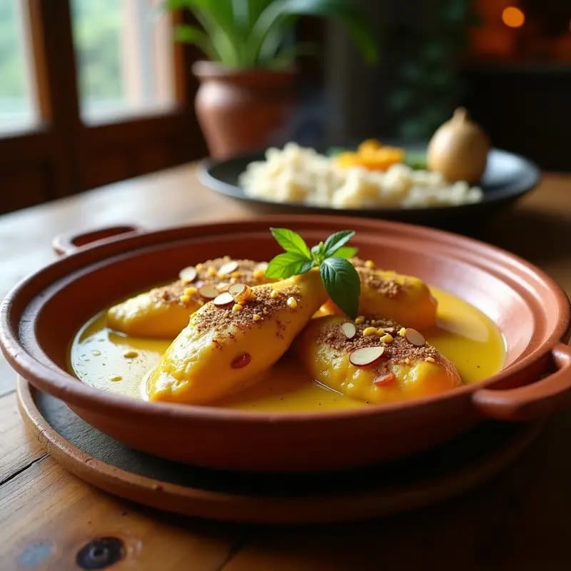 Tajín de Pollo Marinado en Yogur y Especias: Receta Persa con Toque Citríco