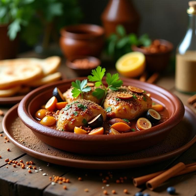 Tajín de Pollo al Estilo Libanes con Zaatar: Receta en Olla Lenta con Aromas Orientales
