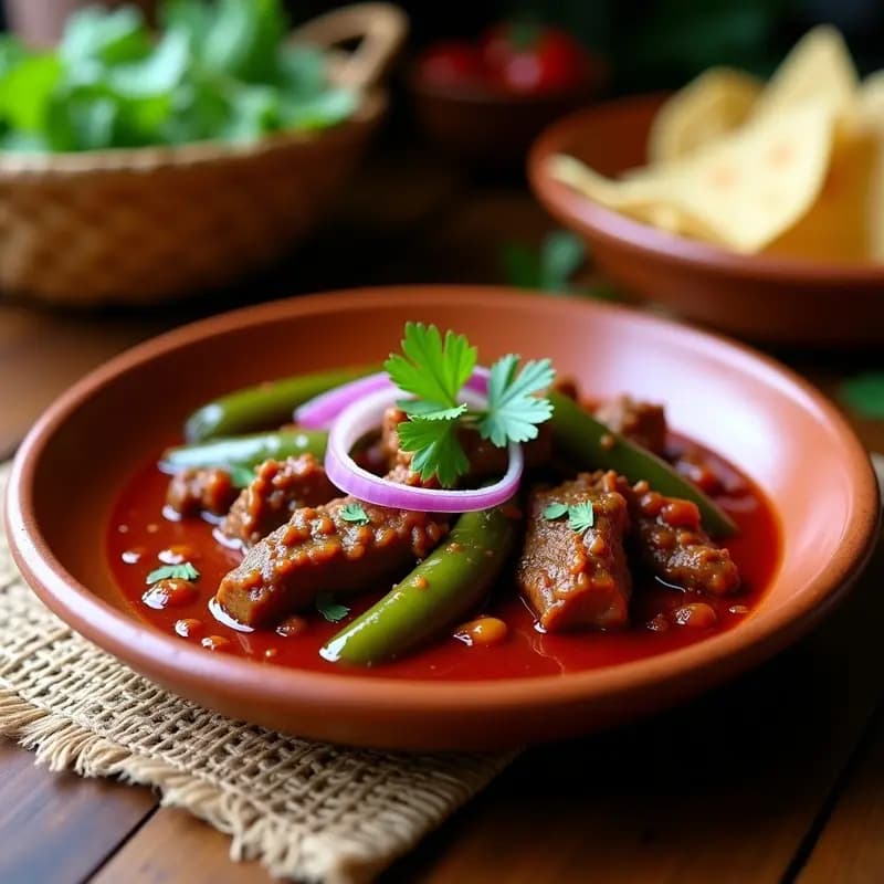Tajín de Res en Adobo con Nopales: Receta Mexicana Tradicional en Olla Express