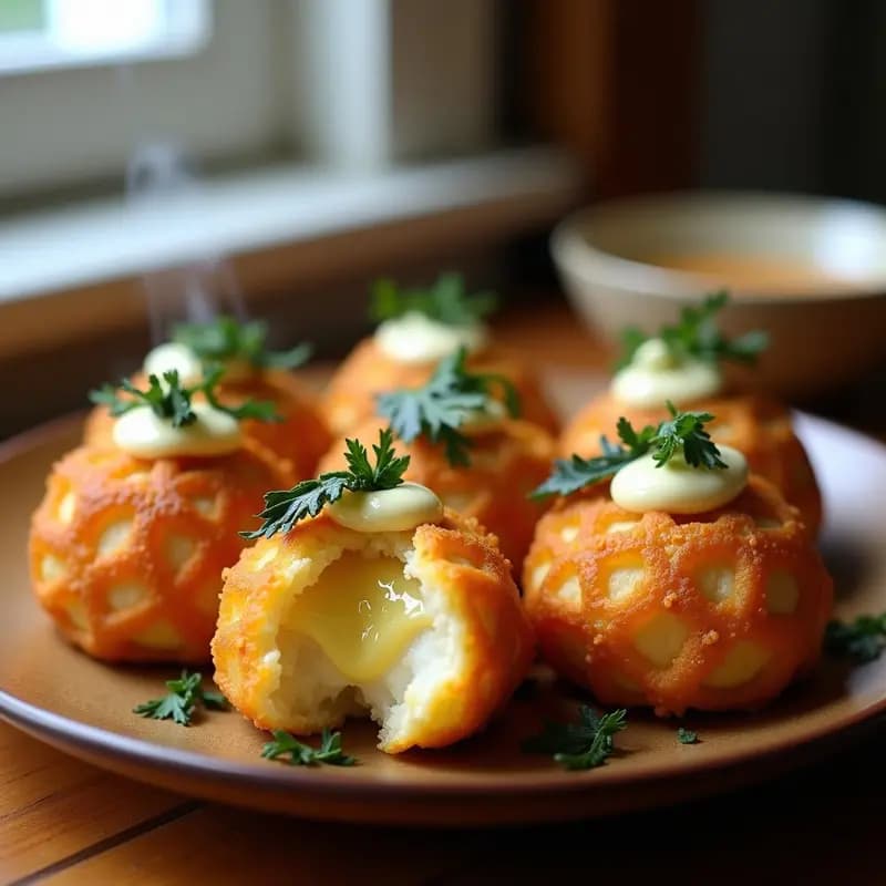 Takoyaki de Coliflor y Queso Edam: Receta Japonesa Vegana en Airfryer