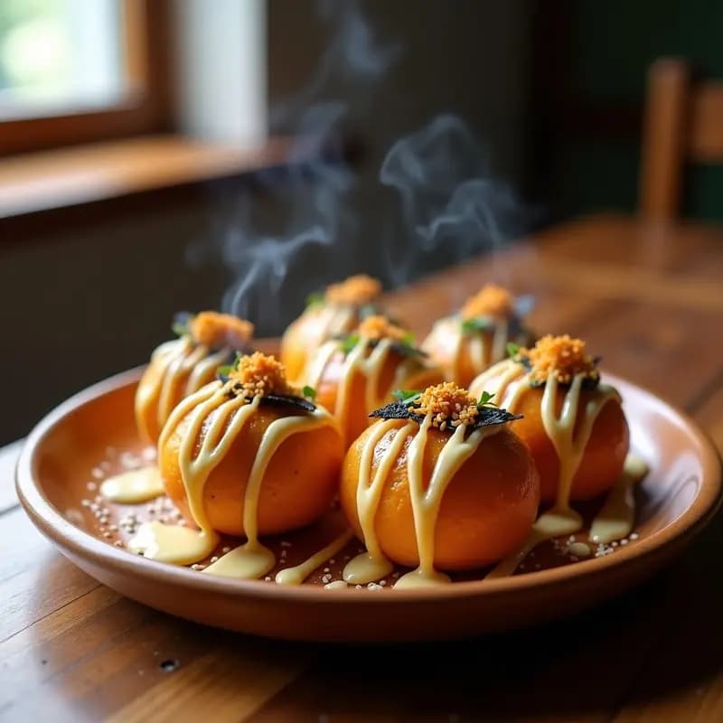 Takoyaki Japonés de Pollo y Col: Receta callejera en molde especial sin rebozar