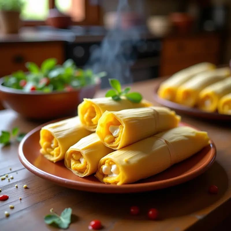 Tamales de Elote y Queso Crema: Receta Mexicana Dulce y Salada para Desayuno