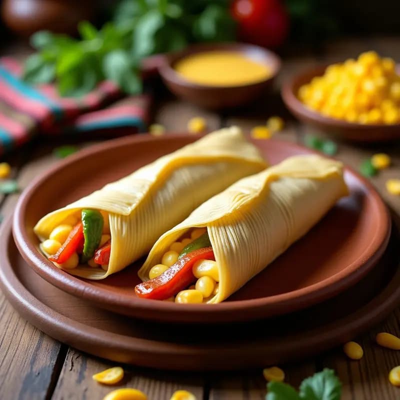 Tamales de Elote y Rajas con Queso Vegano: Receta Mexicana Tradicional Sin Lácteos