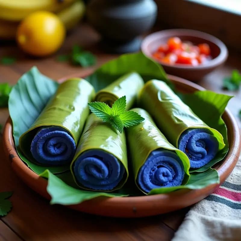 Tamales de Harina de Maíz Azul con Queso de Cabra: Receta Guatemalteca Sin Gluten