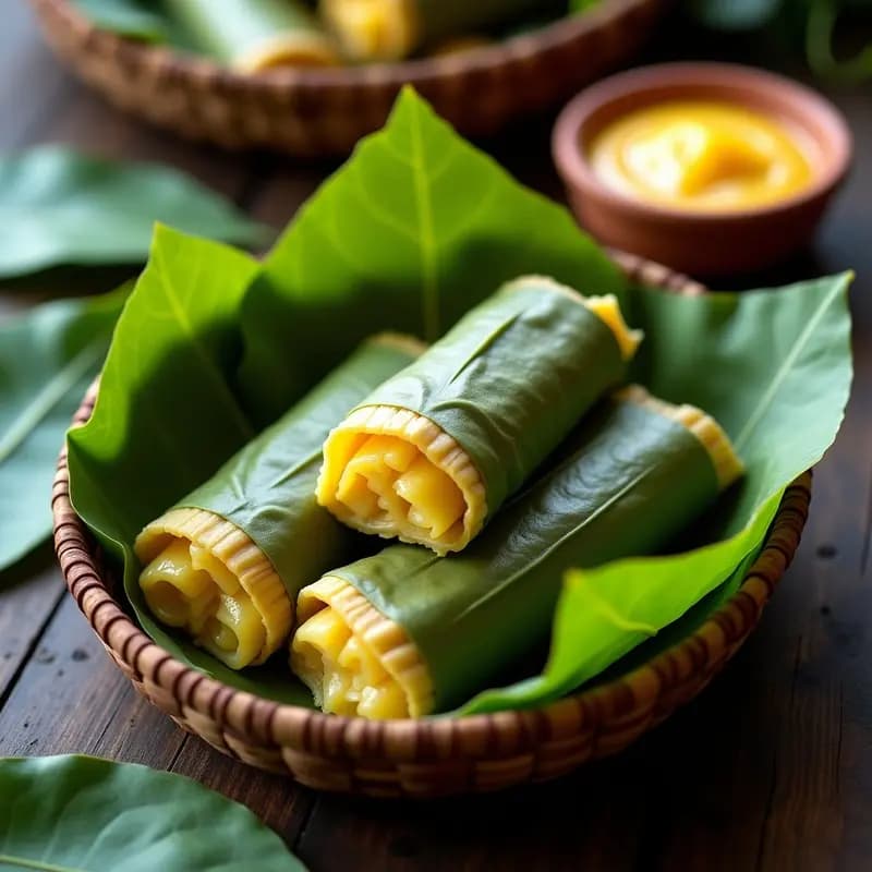 Tamales de Yuca y Queso Vegano: Receta Colombiana Sin Gluten en Hojas de Plátano