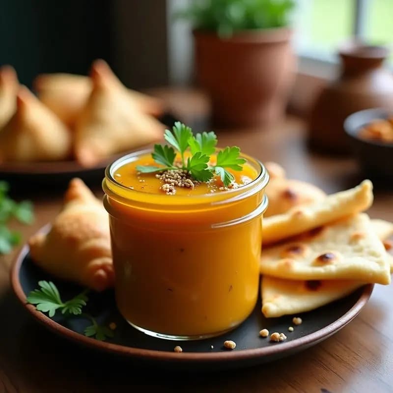 Tamarind Chutney de Mango y Chile: Salsa India Dulce-Picante para Acompañar Snacks