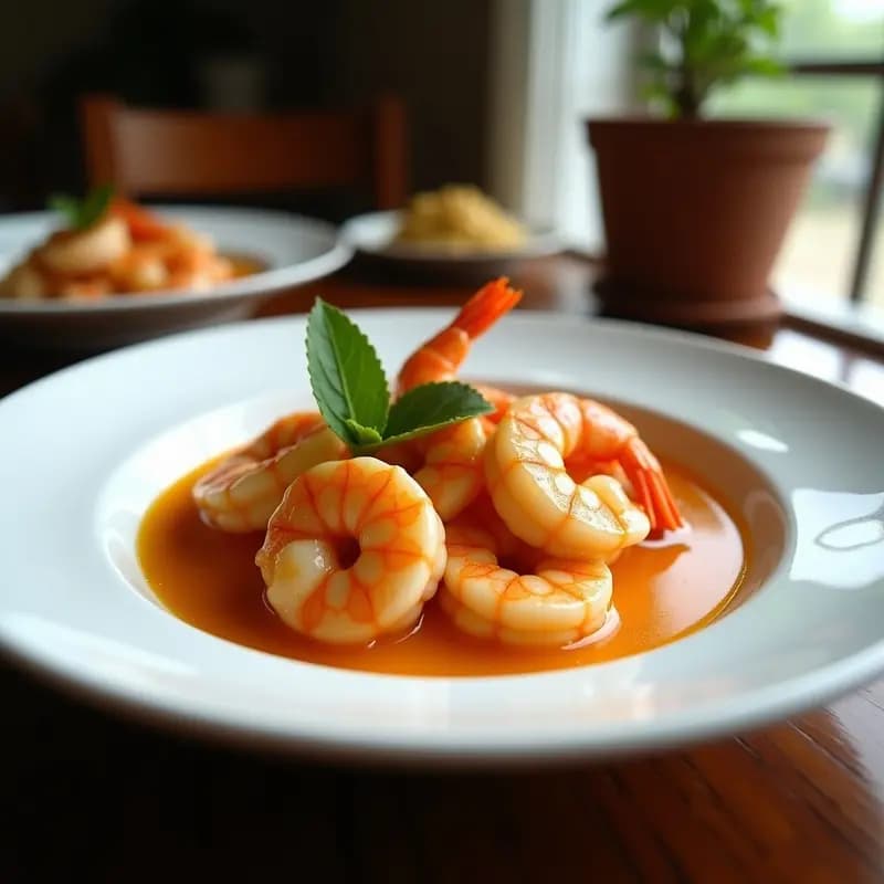 Tamarindade Brasileña de Camarones: Receta de Bahía con Leche de Coco y Jengibre