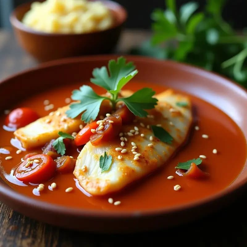 Tamarindade de Pescado Blanco: Receta Angoleña con Salsa de Tamarindo y Ají