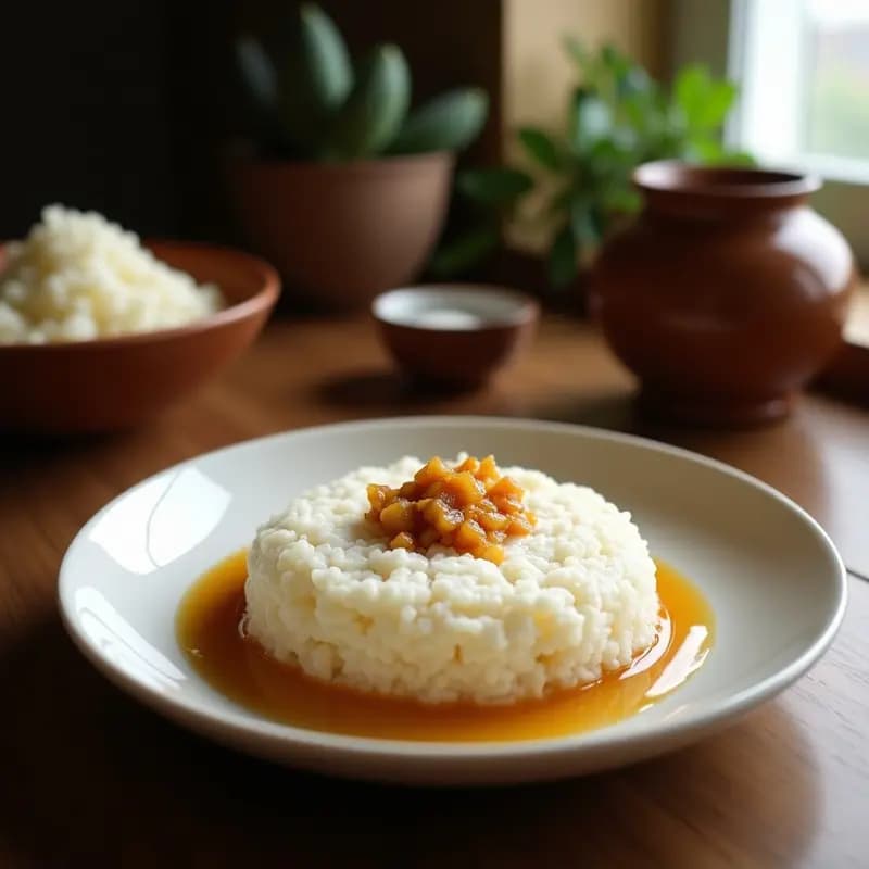 Tamel Sri Lankés de Coco y Jaggery: Pastel de Arroz Dulce y Vegano