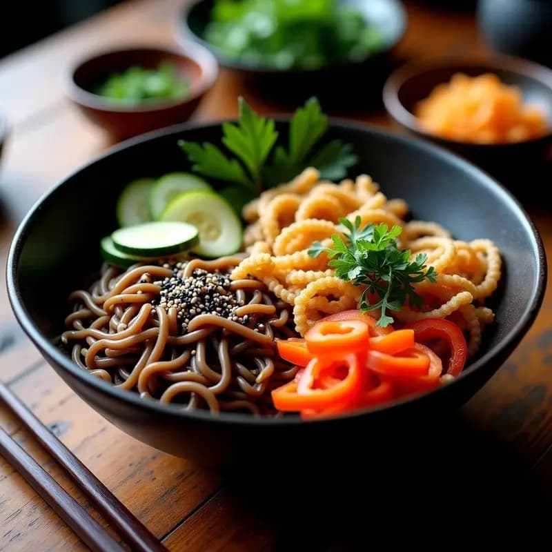 Tanabe Soba: Fideos Japoneses de Trigo Sarraceno con Tempura de Verduras