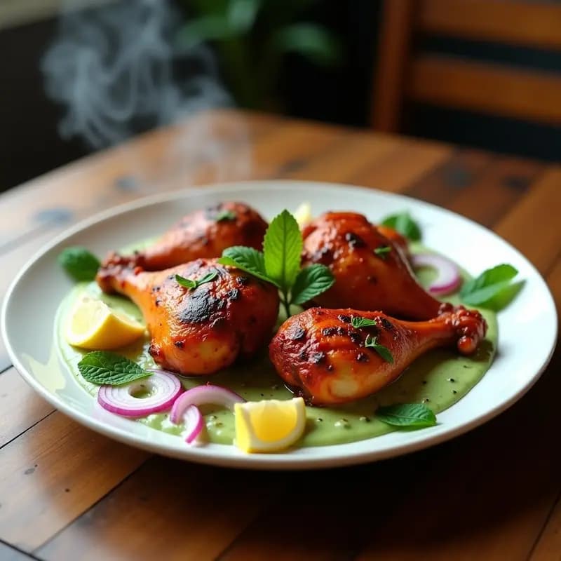 Tandoori Chicken Indio con Salsa de Mentas: Receta al Horno o Parrilla con Especias