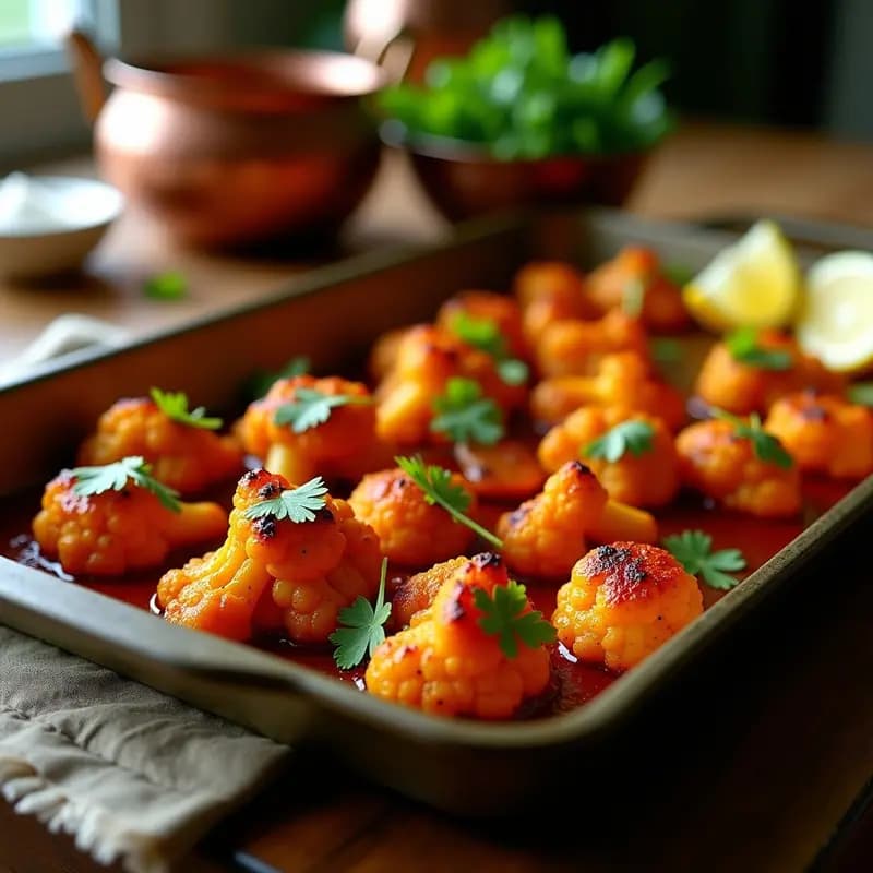 Tandoori de Coliflor al Horno con Yogur de Soja y Especias: Receta India Sin Gluten