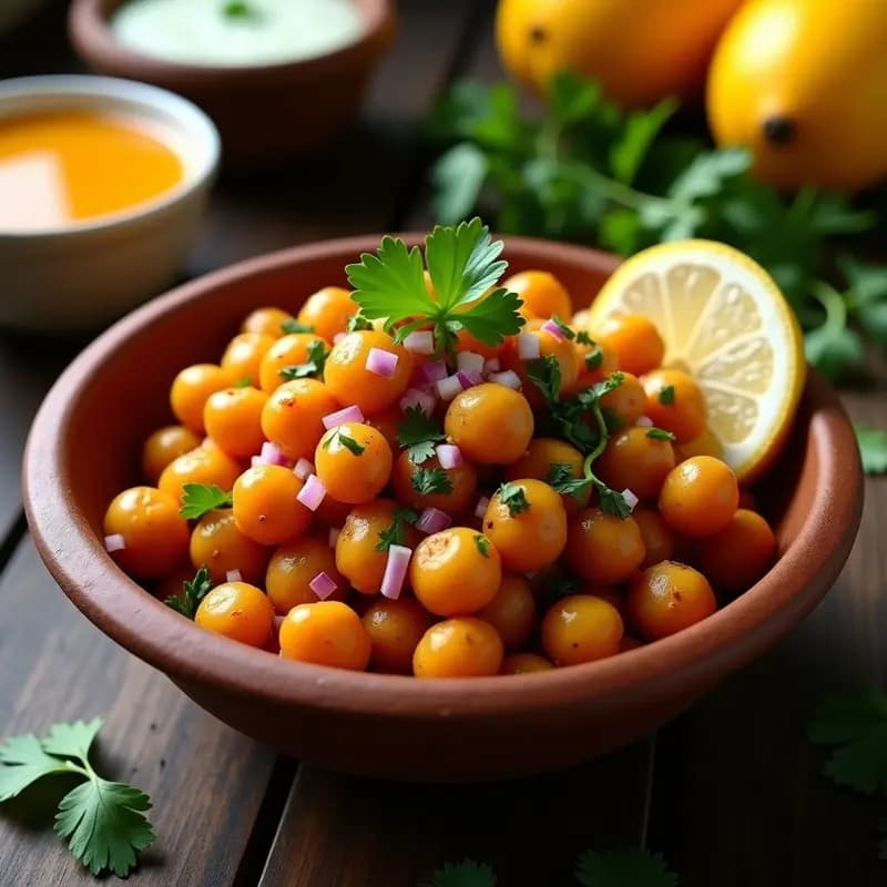 Tandoori de Garbanzos con Salsa de Mango y Cilantro: Receta Indiana en Airfryer