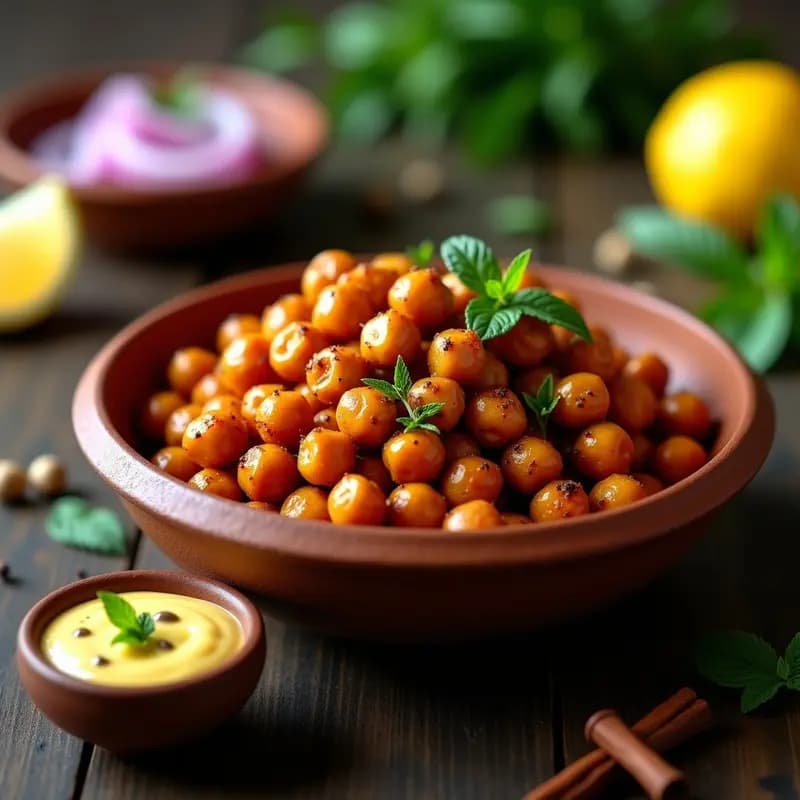 Tandoori de Garbanzos con Salsa de Yogur y Menta: Receta India Vegana en Thermomix