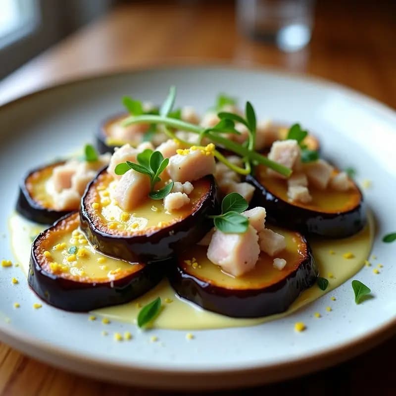 Tapas de Berenjena con Ventresca y Alioli: Receta Española Gourmet en Airfryer