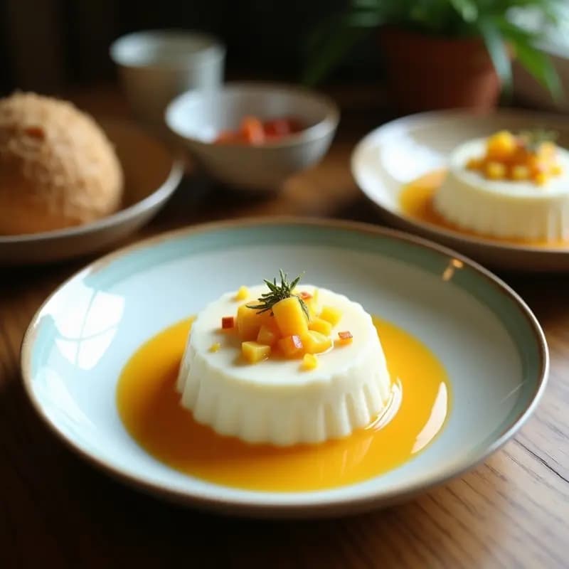 Tapioca de Coco con Mango y Chía: Postre Brasilero Sin Azúcar y Sin Horno