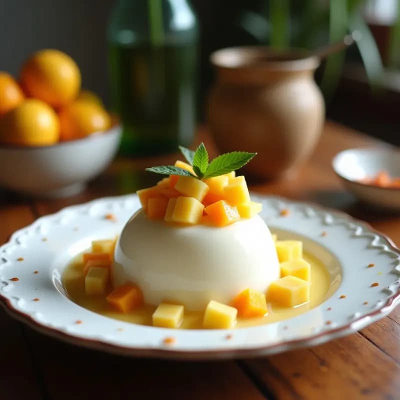 Tapioca con Leche de Coco y Frutas Tropicales: Postre Brasileiro Sin Gluten