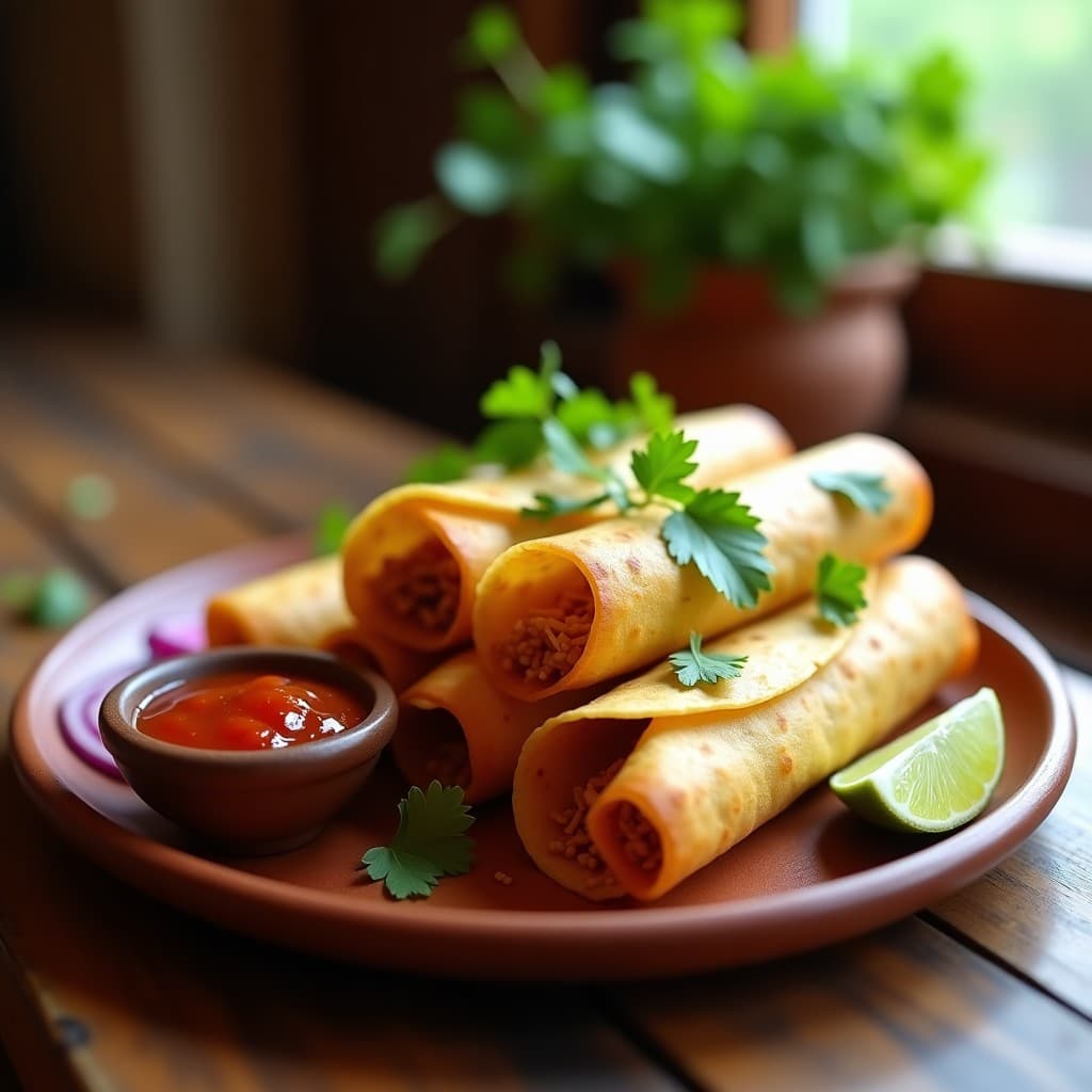 Taquitos de Jackfruit Desmenuzado con Salsa Chipotle: Receta Vegana en Airfryer y Sin Gluten