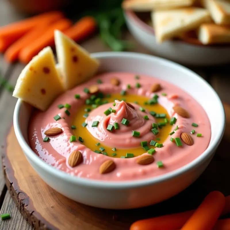 Taramosalata de Remolacha y Almendras: Dip Griego Vegano y Colorido