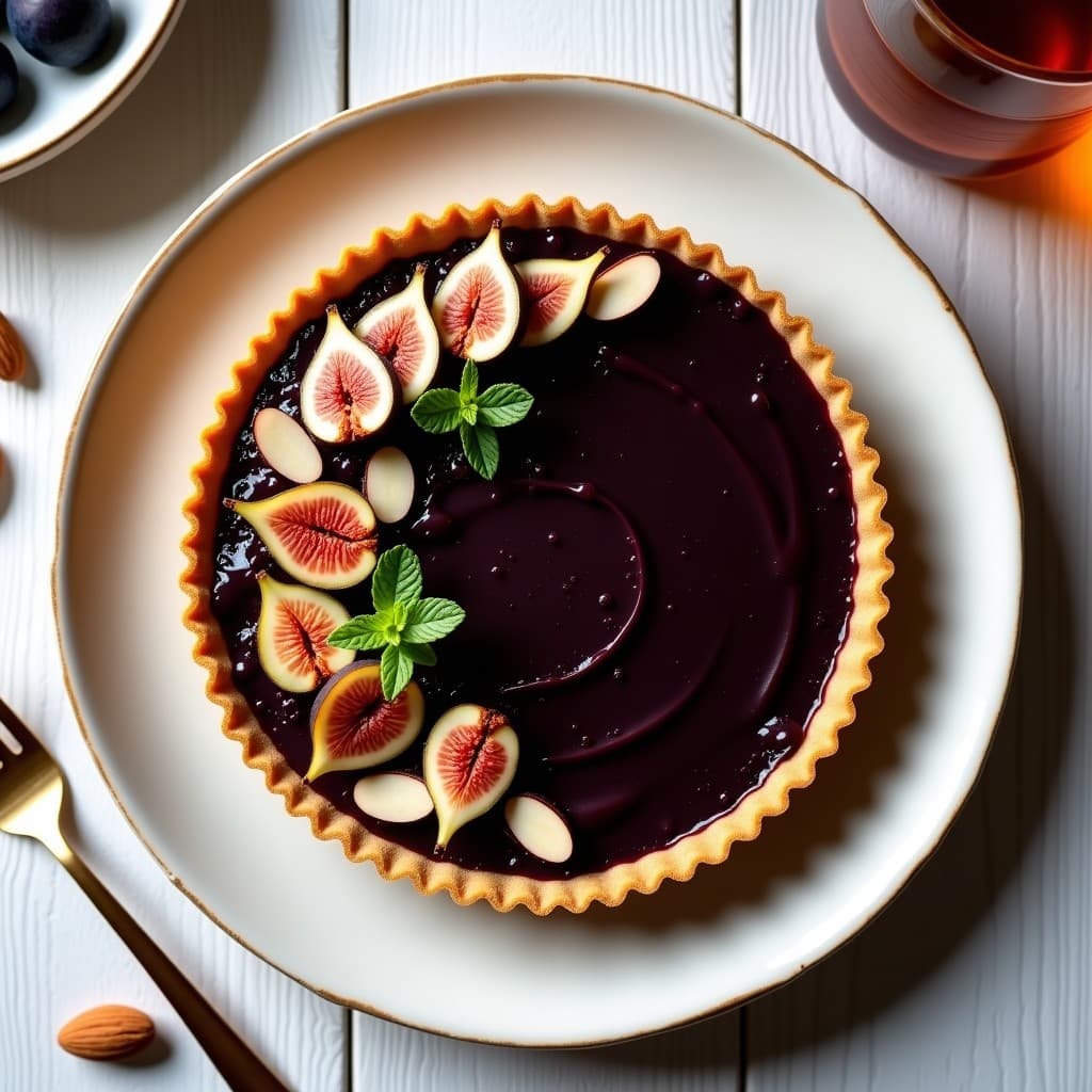 Tarta de Almendras y Higo Negro: Postre Español Sin Horno Vegano