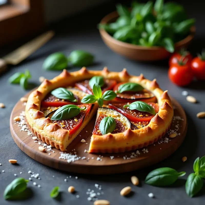 Tarta Salada de Berenjena y Tomates Secos: Receta Italiana Sin Gluten en Thermomix