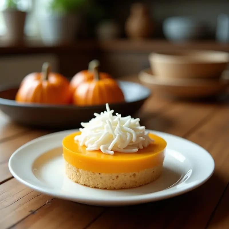 Tarta de Calabaza Kabocha y Coco Rallado: Postre Japonés Sin Harina en Olla Lenta