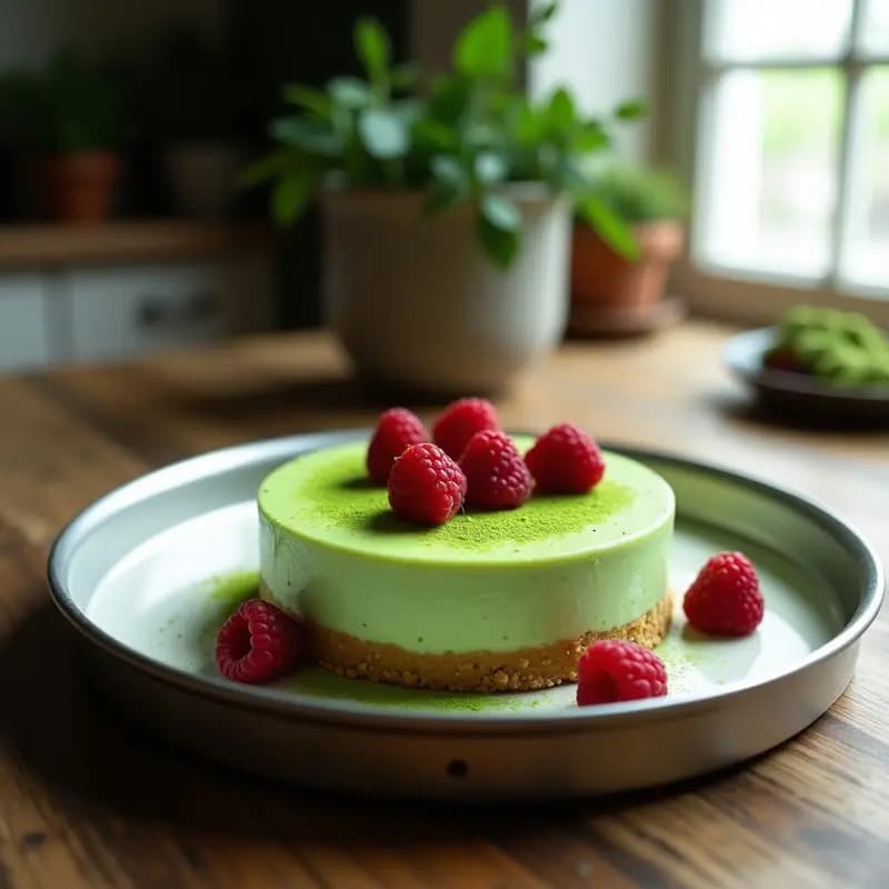Cheesecake de Matcha Sin Horno: Receta Fría y Cremosa en 20 Minutos