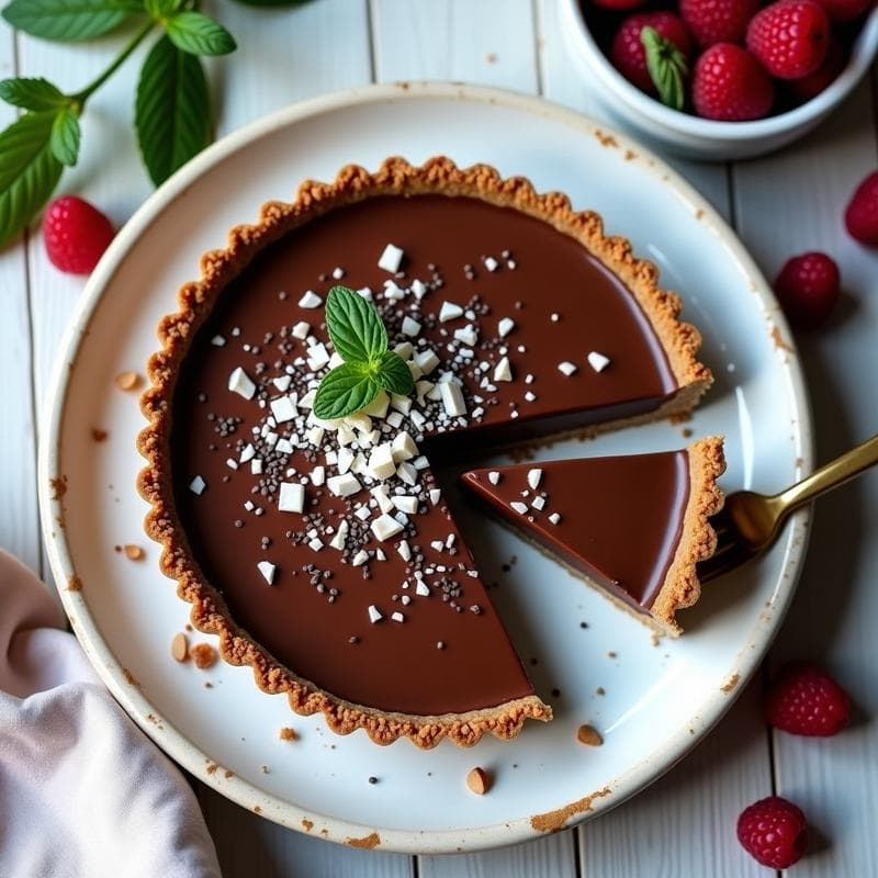 Tarta de Chocolate y Aguacate con Base de Almendras: Postre Keto Sin Horno en 20 Minutos