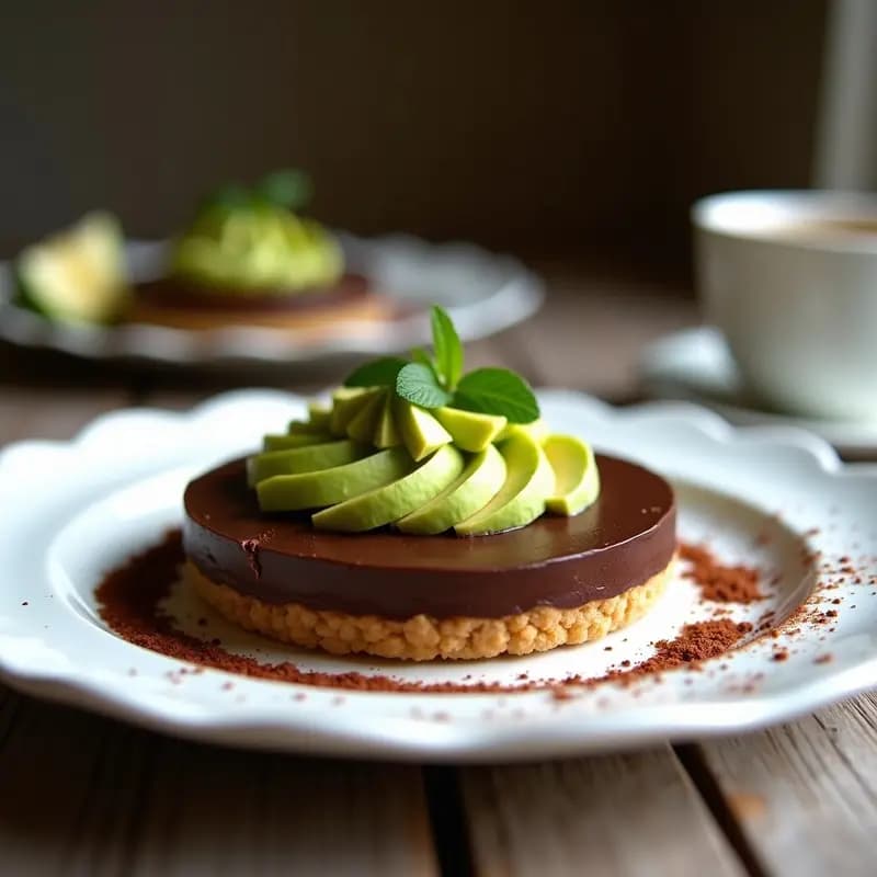 Tarta de Chocolate y Aguacate con Base de Dátiles: Postre Crudivegano en 5 Ingredientes