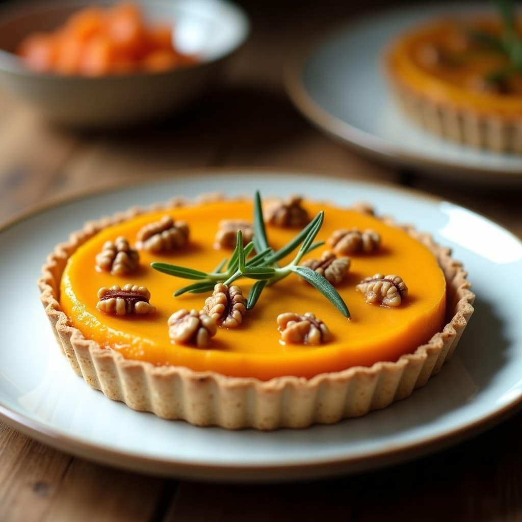 Tarta Salada de Harina de Castaña y Calabaza Kabocha: Receta Francesa Sin Gluten en Olla Rápida