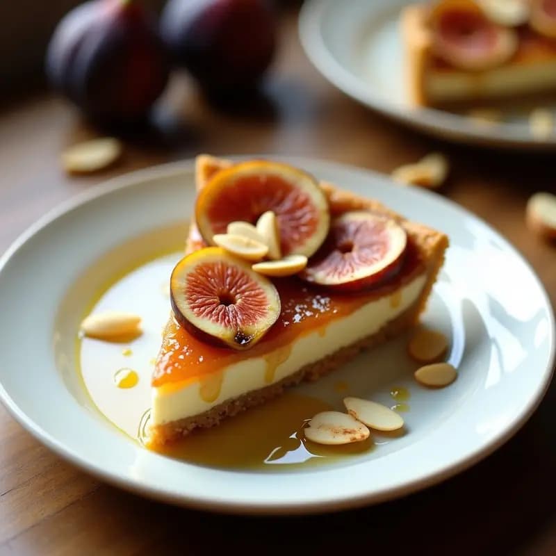 Tarta de Higos Caramelizados con Miel y Almendras: Receta Sin Horno en 20 Minutos