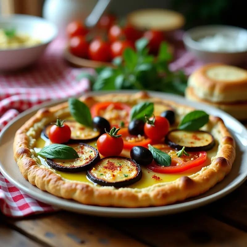 Tarta Salada de Hummus y Verduras Asadas: Receta Mediterránea Sin Gluten para Picnic