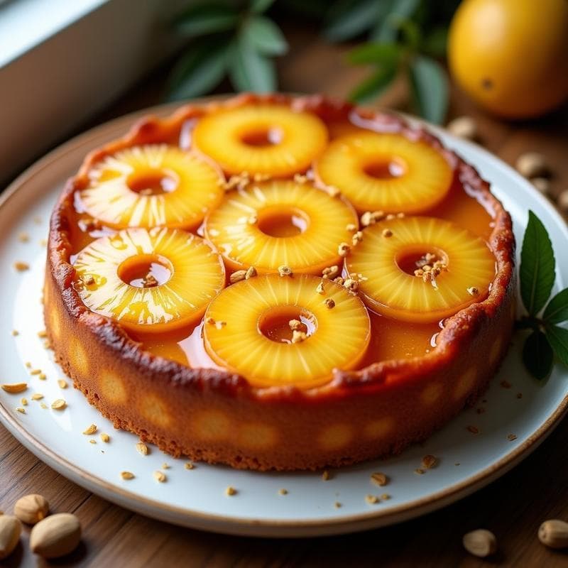 Tarta Invertida de Piña y Cardamomo: Postre Keto Sin Azúcar en Thermomix