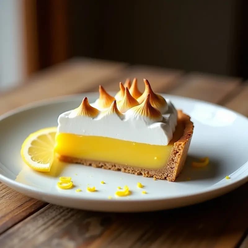Tarta de Limón Merengada con Base de Almendra: Postre Portugués Sin Harina