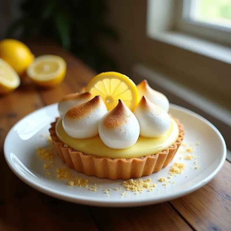 Tarta de Limón Merengada con Aquafaba: Postre Argentino Vegano Sin Lactosa