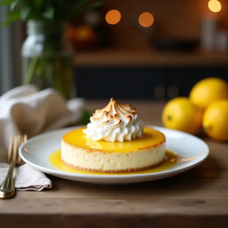 Tarta de Limón Meringada con Base de Coco: Postre Keto y Sin Harina