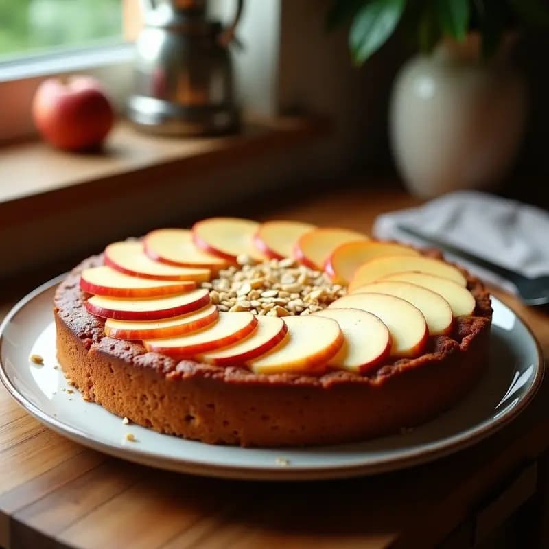 Tarta de Manzana y Avena sin Harina: Receta Fácil y Sin Gluten