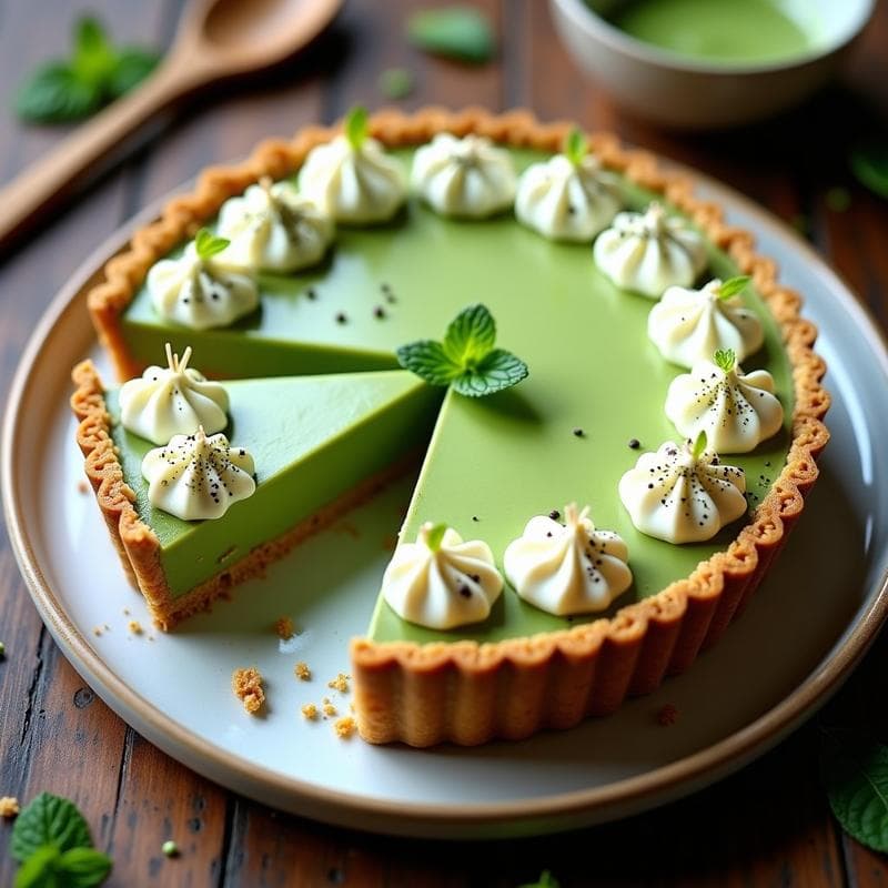 Tarta de Matcha y Chocolate Blanco: Postre Keto Sin Azúcar y Sin Horno