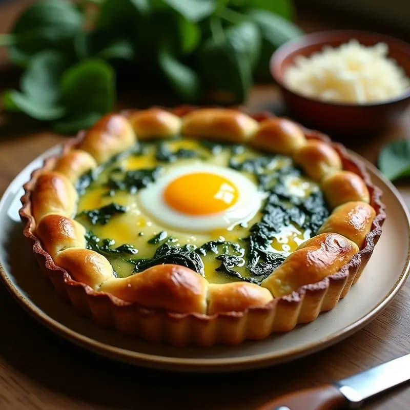 Tarta Pascualina de Espinacas y Huevo: Receta Tradicional Argentina en Horno