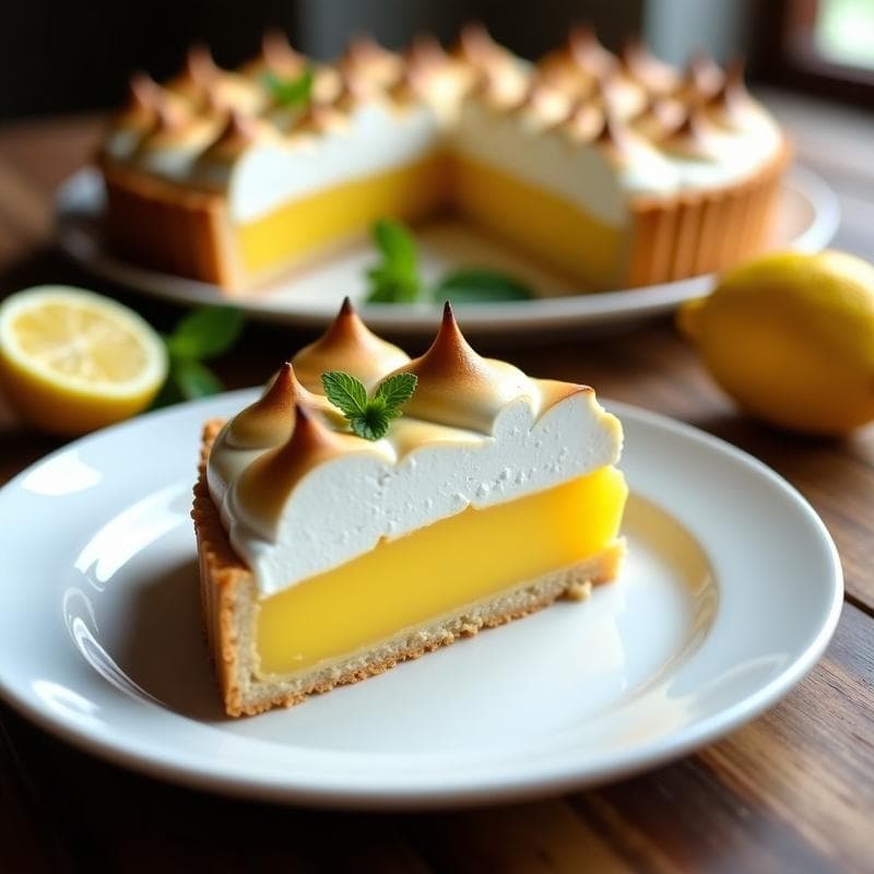 Tarta Pastelera de Crema de Limón y Merengue: Receta Clásica en 3 Capas