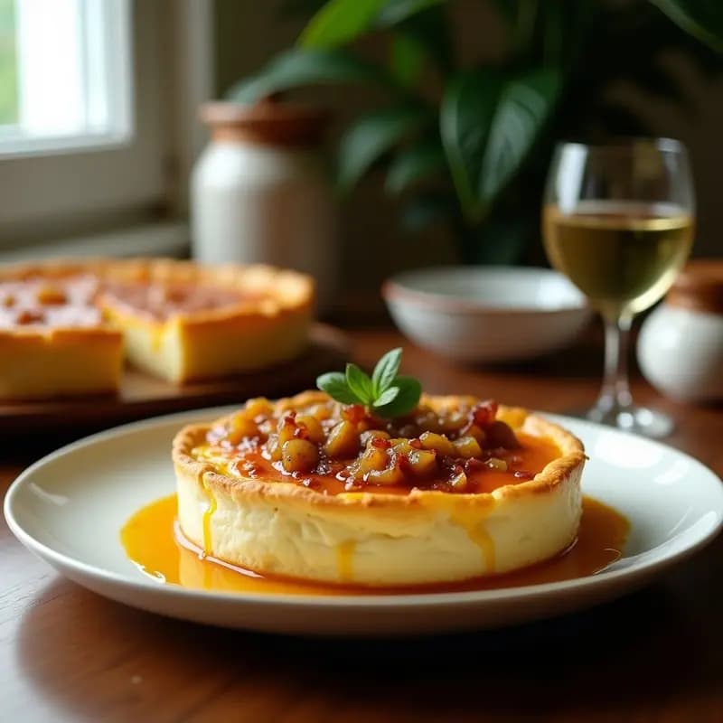 Tarta de Queso y Morcilla con Cebolla Caramelizada: Receta Original y Reconfortante