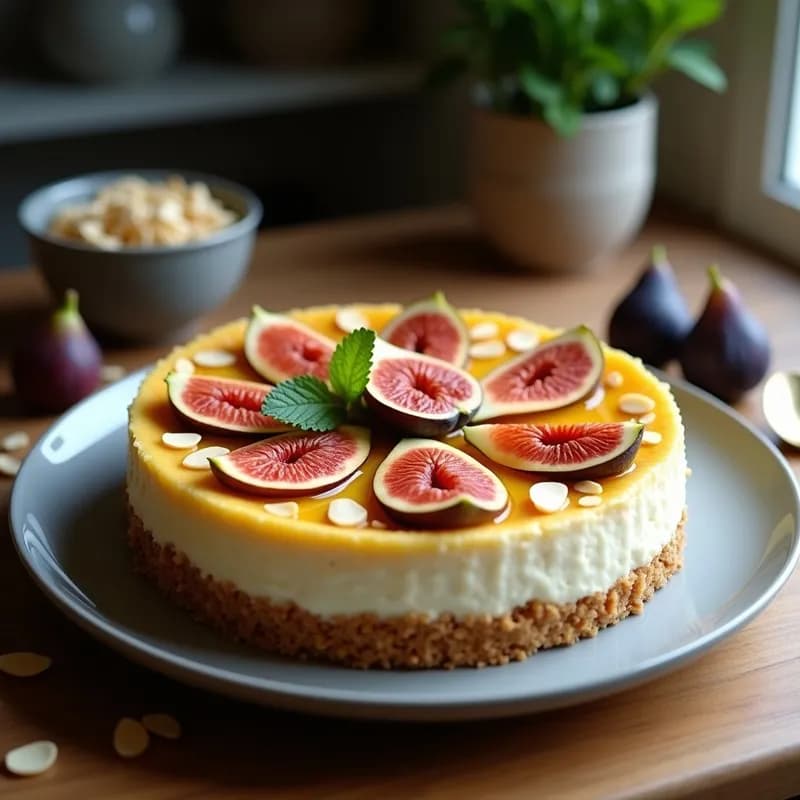Tarta de Requesón y Higos Caramelizados: Postre Proteico Sin Horno y en 15 Minutos