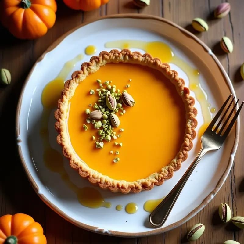 Tarta de Ricotta y Calabaza con Miel de Dátil: Postre Italiano Sin Azúcar Refinado