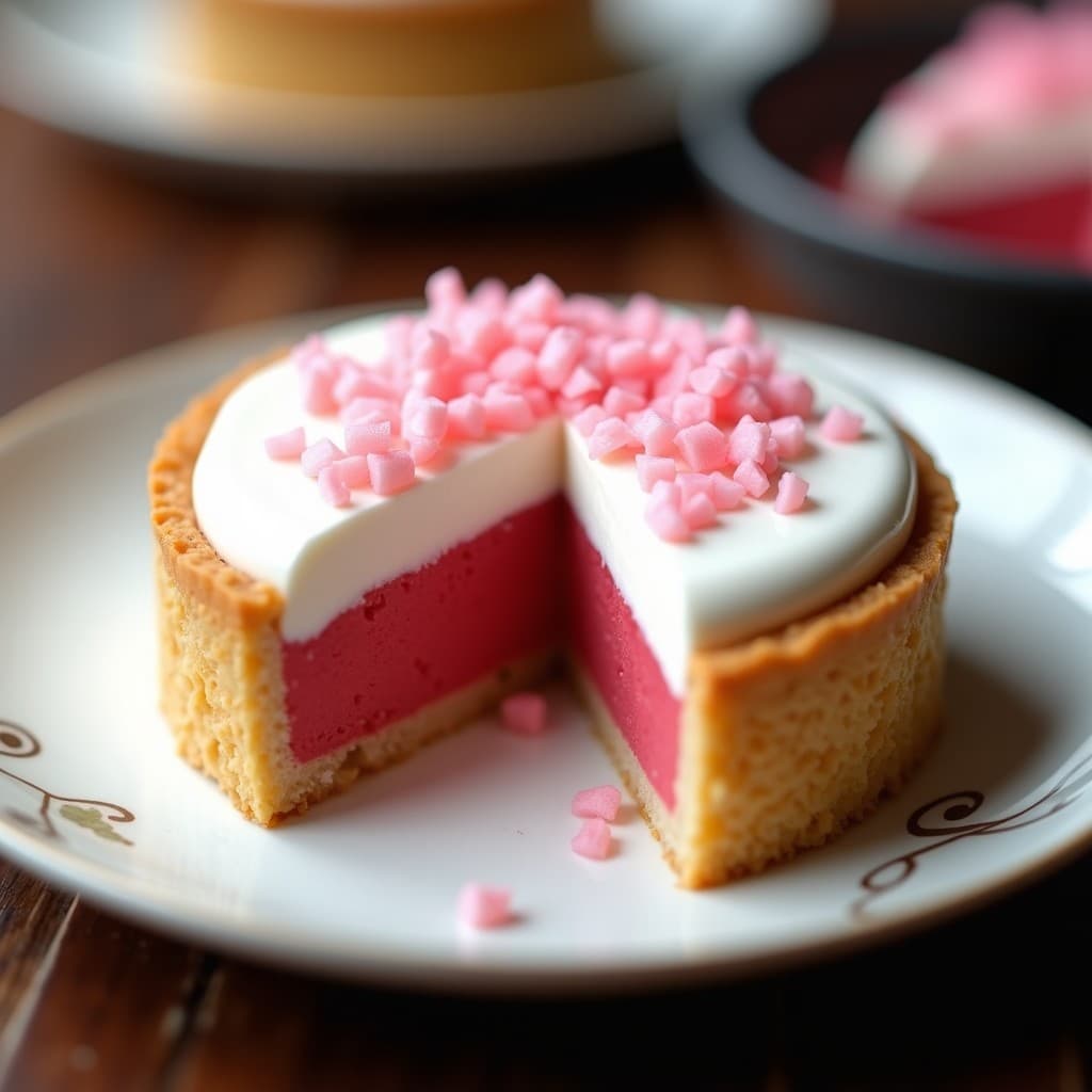 Tarta de Sakura y Red Bean Paste: Postre Japonés Tradicional Sin Horno