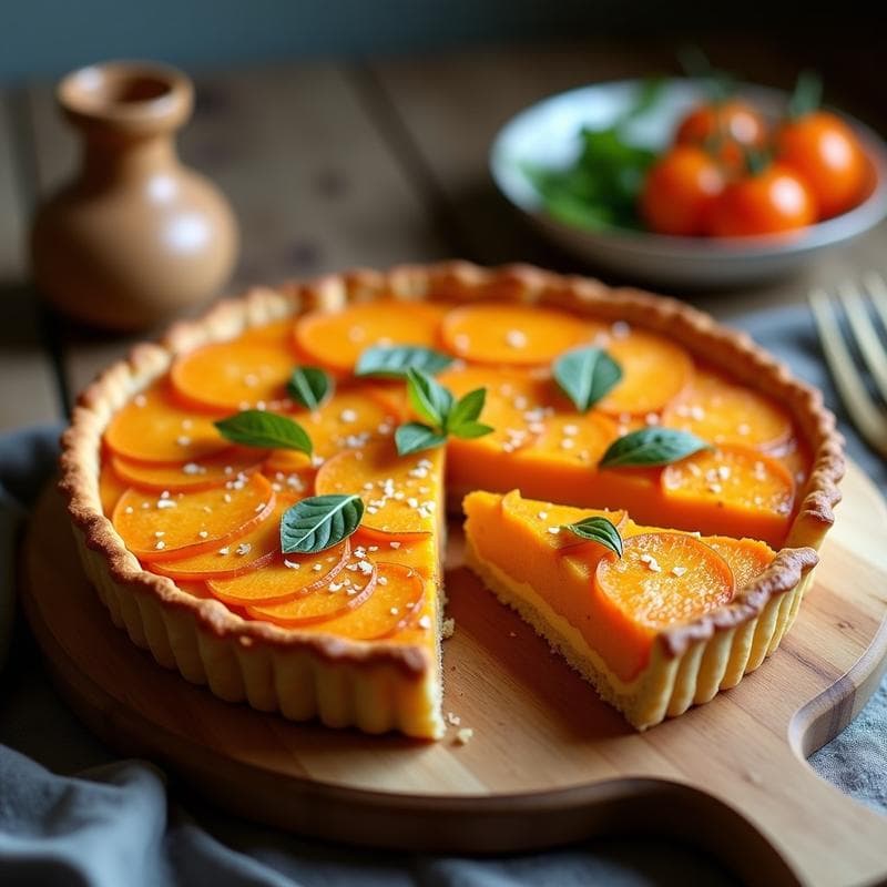 Tarta Salada de Batata y Puerros con Costra de Almendra: Receta Francesa Sin Gluten