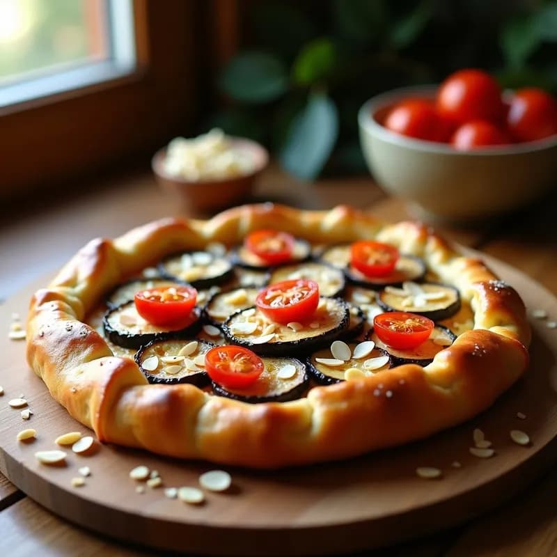 Tarta Salada de Berenjena Ahumada y Queso de Cabra: Receta Fácil y Elegante en 40 Minutos
