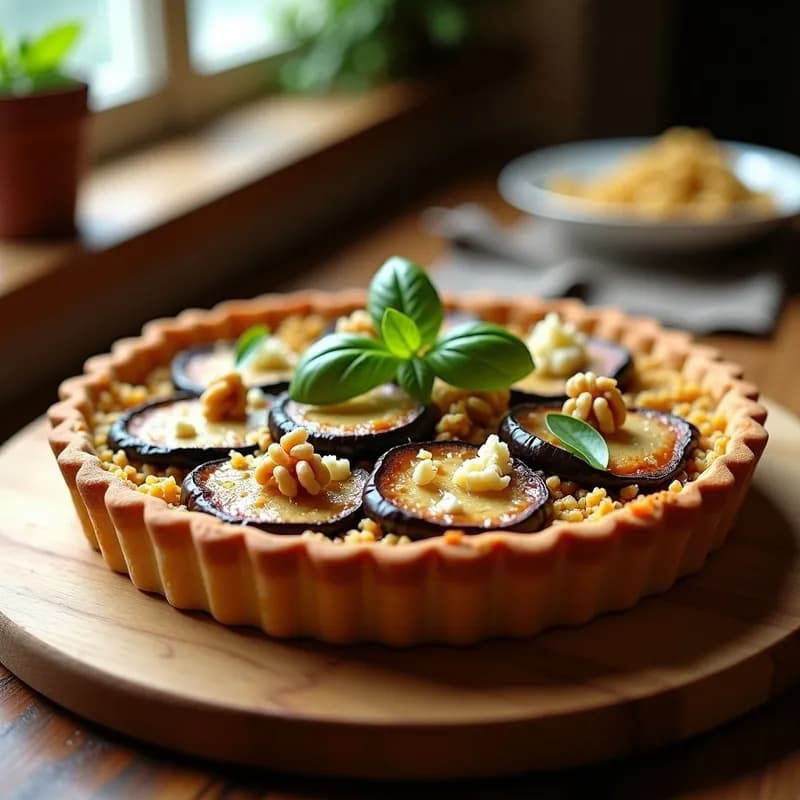 Tarta Salada de Berenjena Ahumada y Quinoa: Receta Sin Gluten y Alta en Proteína